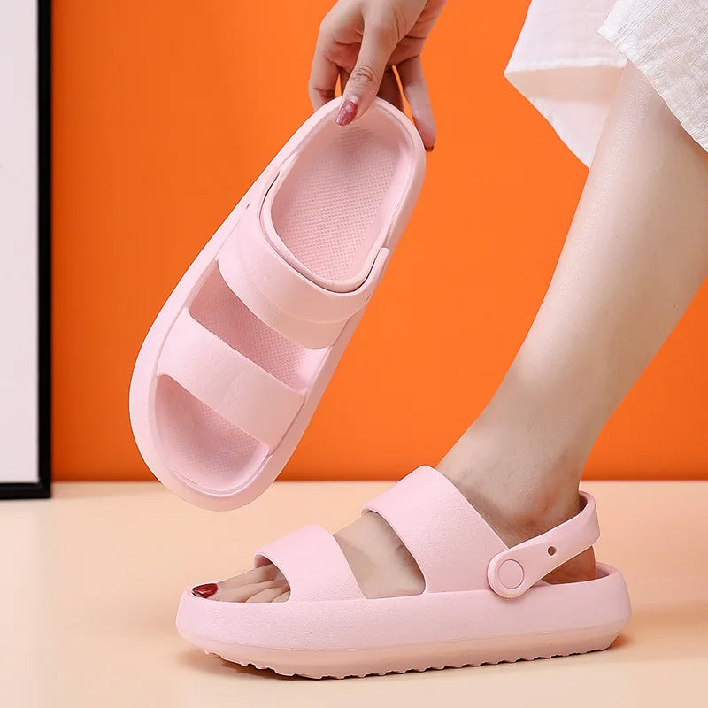 R&B | Orthopädische Sandalen Comfort Plus Pantoletten mit Doppelriemen Gepolsterte, Lässige Slip-On-Sandalen