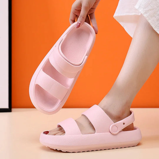 R&B | Orthopädische Sandalen Comfort Plus Pantoletten mit Doppelriemen Gepolsterte, Lässige Slip-On-Sandalen