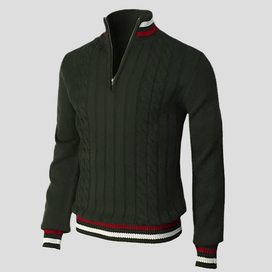 R&B | Stilvolle Reißverschluss-Strickjacke für Herren