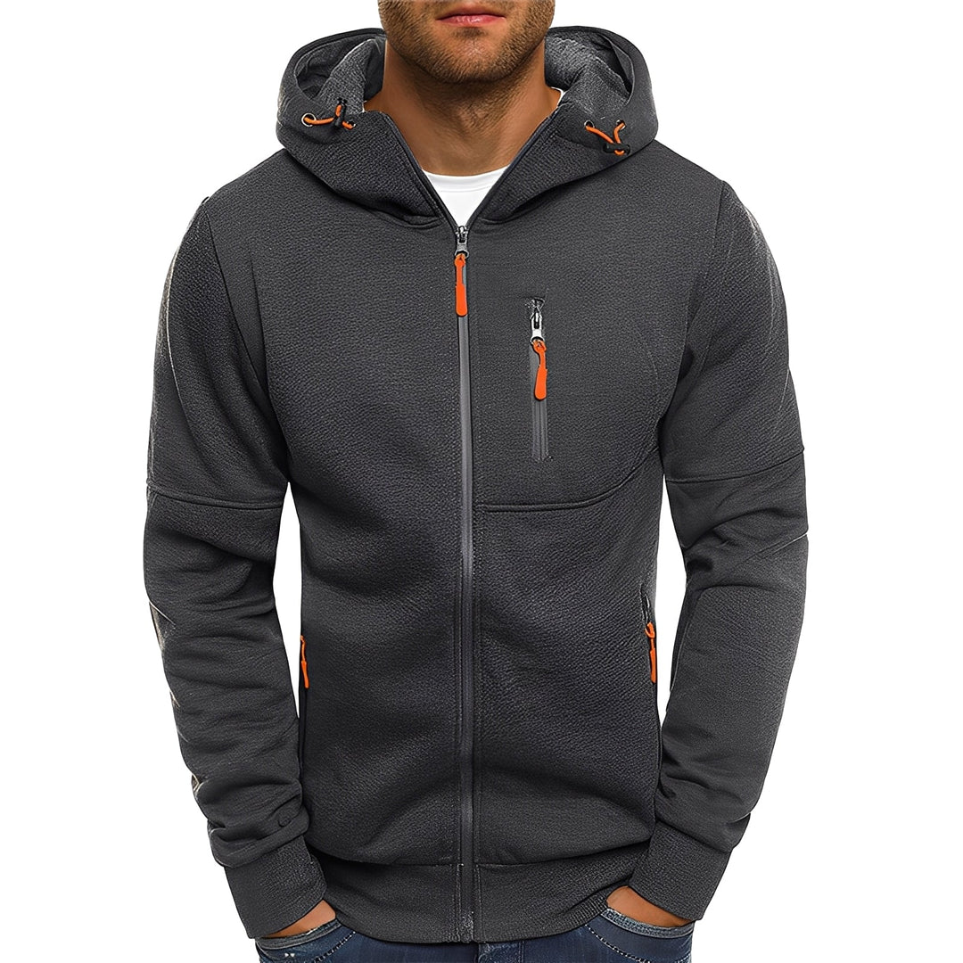 R&B | Moderne Fleecejacke mit Kapuze für Herren