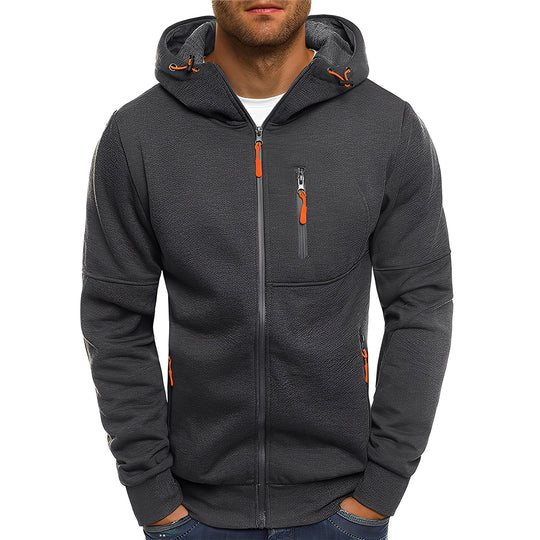 R&B | Moderne Fleecejacke mit Kapuze für Herren