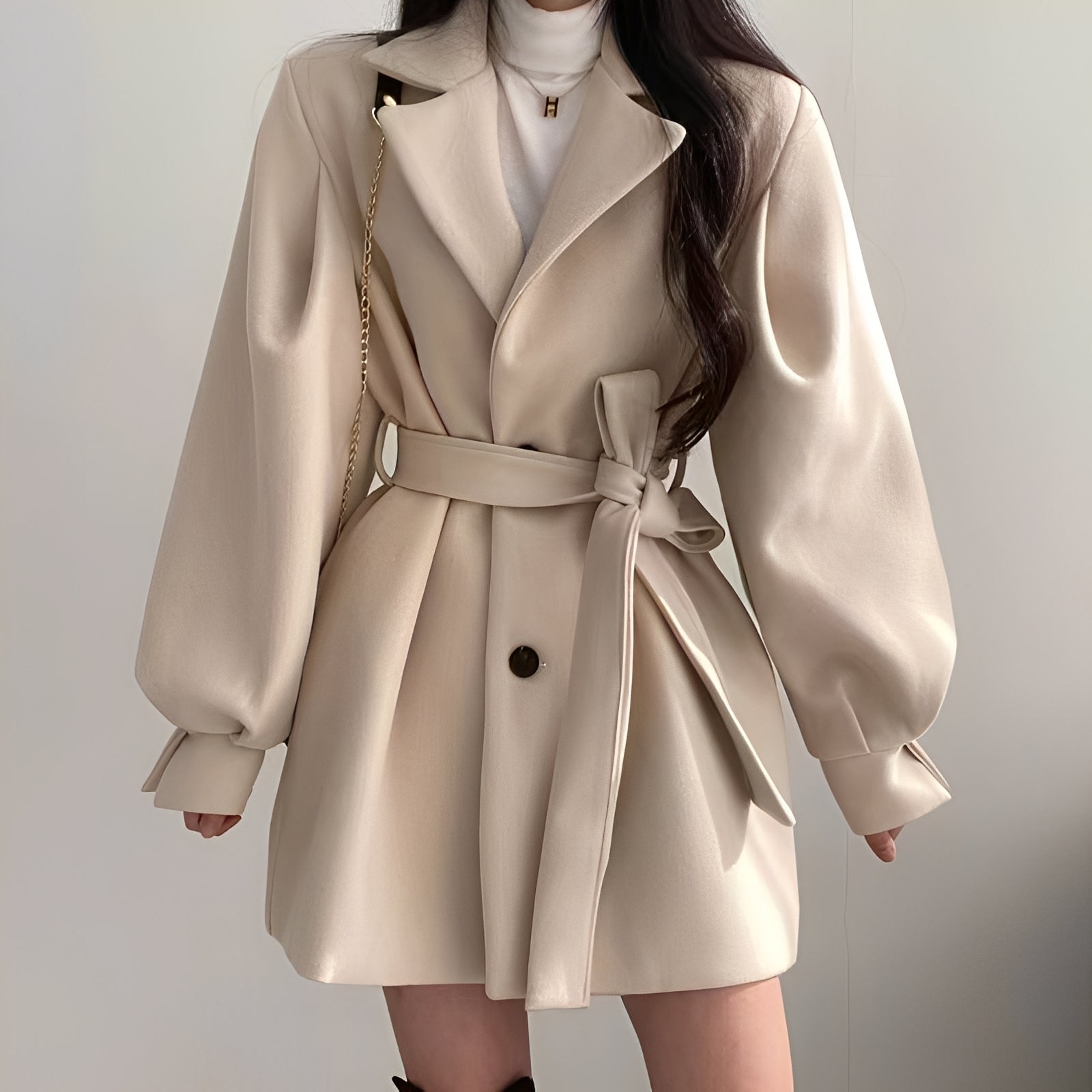 R&B | Eleganter Mittel-Längen Wollmantel für Frauen