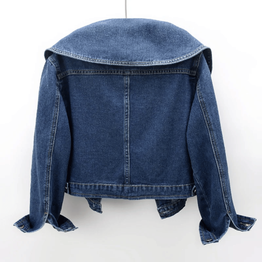 R&B | Damen Denim Jacke mit Matrosenkragen