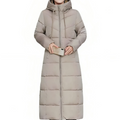 R&B | D’Hiver Lange Steppjacke mit Kapuze für Damen Ideal für Den Herbst und Den Winter