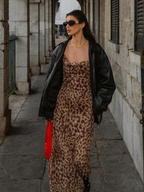Schicke Kleid mit Leopardenmuster für Damen