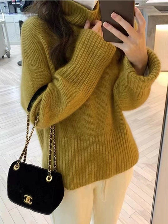 R&B | Strickpullover mit Hohem Kragen