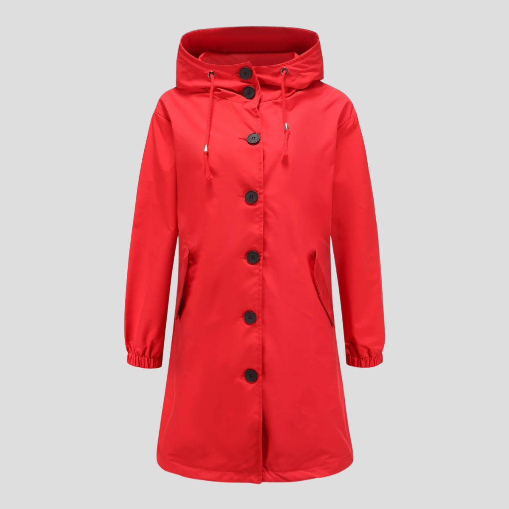 R&B | Wasserdichte Regenjacke mit Kapuze für Damen