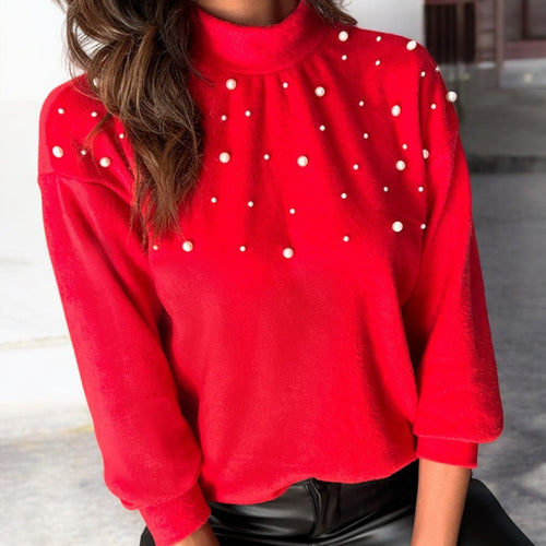 R&B | Damen Pullover mit Perlenverzierung