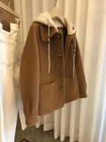 leicht dicke Jacke mit Kapuze