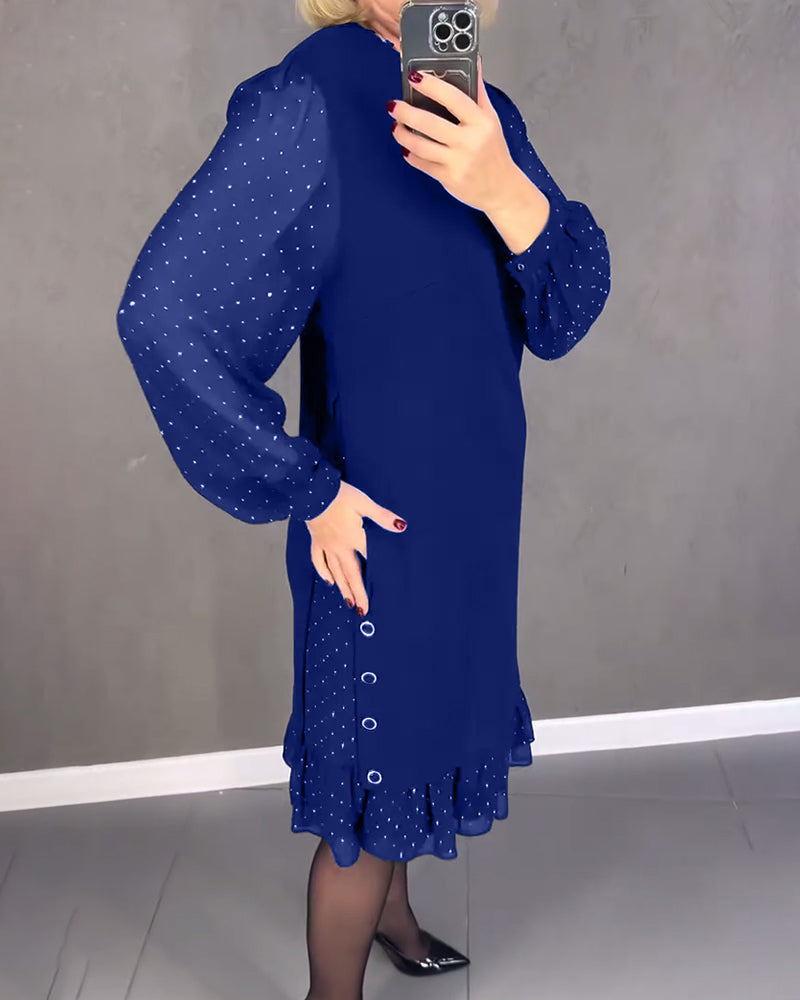 R&B | Kleid mit Langen Ärmeln und Punkten