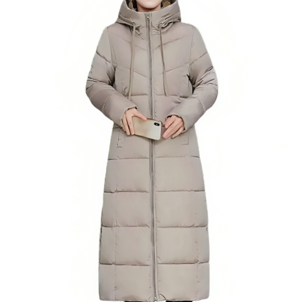 R&B | Lange Gewattete Winterjacke Mit Kapuze Für Damen