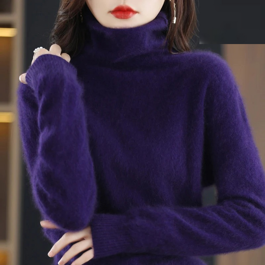 R&B | Pullover Damen Weicher Rollkragenpullover, Warm & Luxuriöses Design