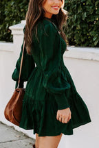 Heidi-Mode – Gesmoktes Kleid mit langen Ärmeln