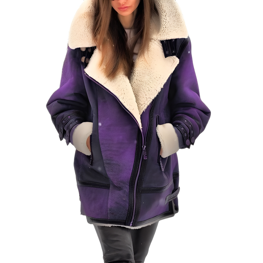 R&B | Elegante Damen-Lederjacke mit gemütlichem Futter