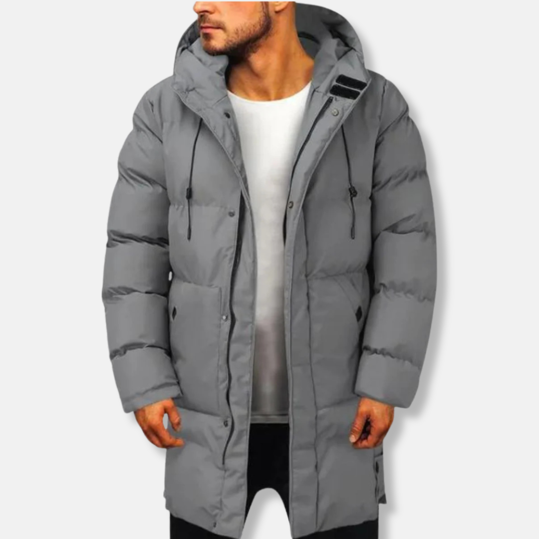 R&B | Pufferjacke Isoliertes Material Normale Passform Mittlere Oberschenkellänge mit Kapuze