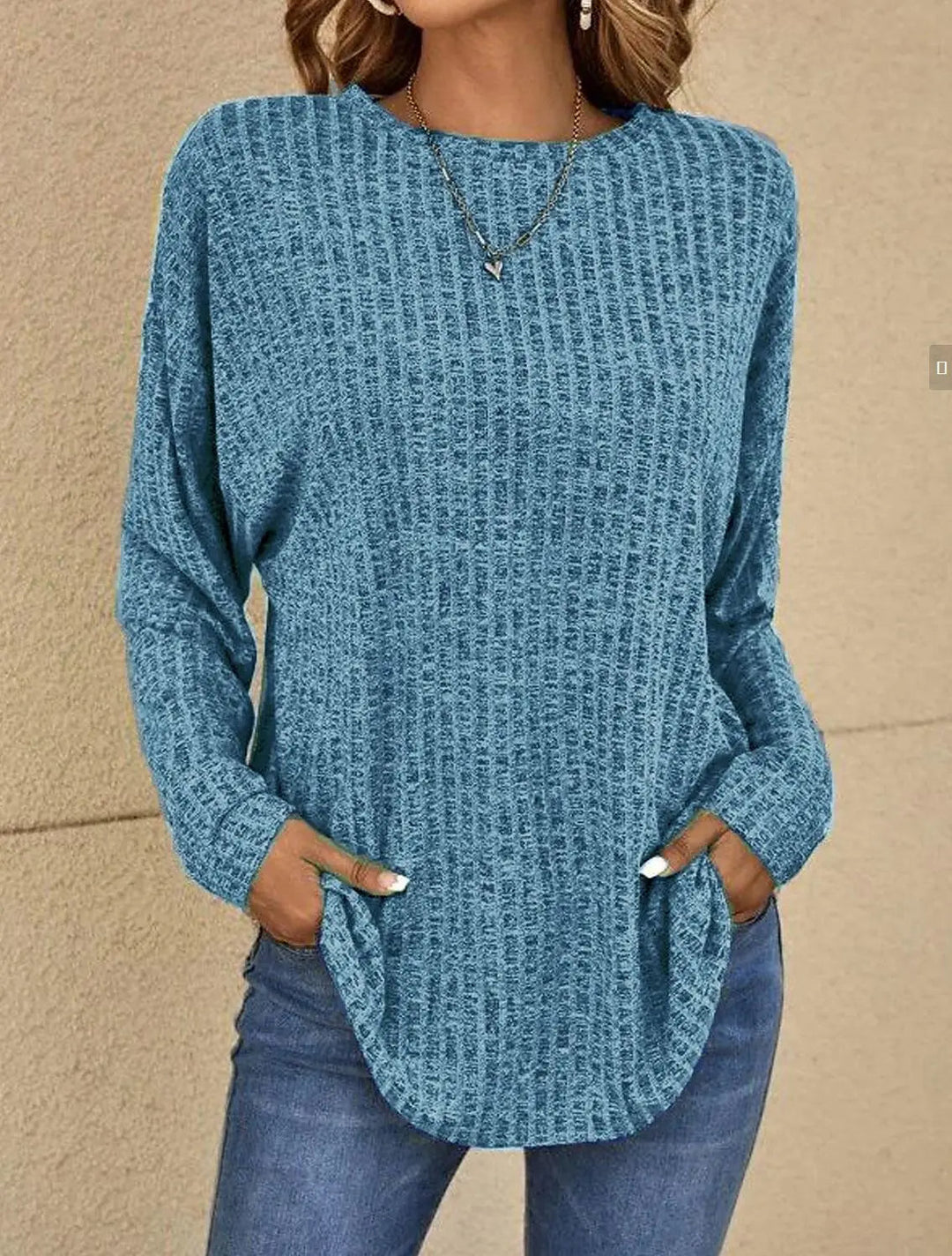 R&B | Stylisches Gestricktes und Dehnbares Lässiges Top