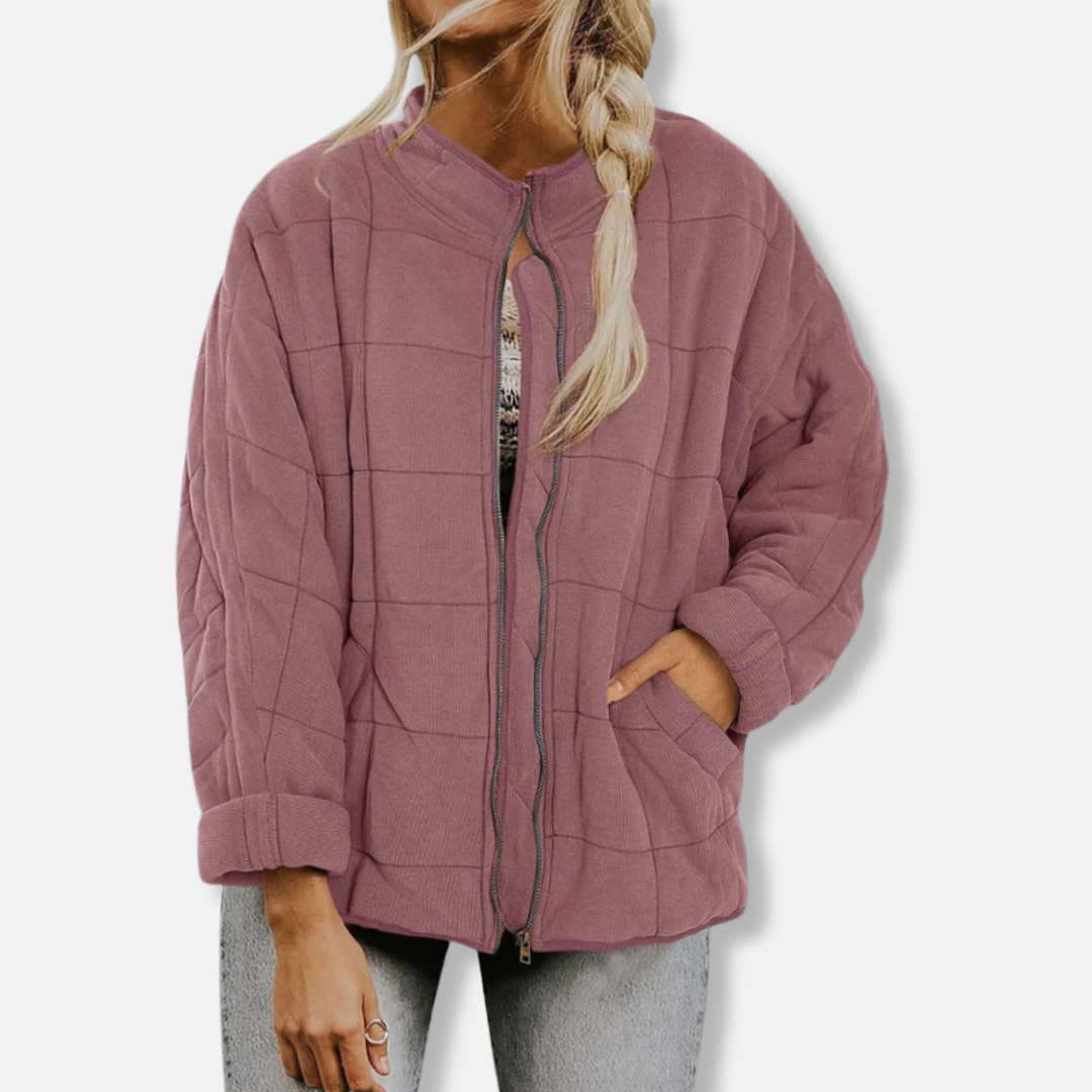 R&B | Steppjacke - Oversized Fit - Stehkragen - Lange Ärmel - Reißverschlussverschluss