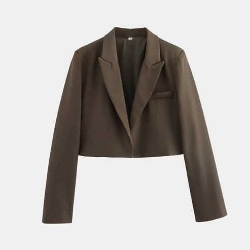 R&B | Cropped Blazerjacke Maßgeschneiderte Langarm Open Front