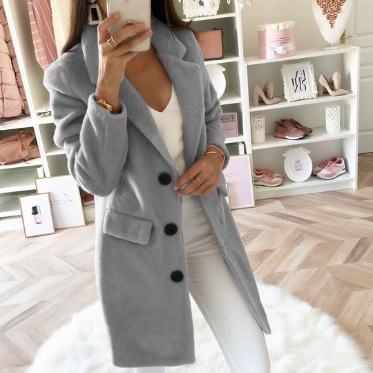 R&B | Lange Mantel für Frauen Schwarz