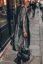 R&B | Glamour Kimono aus Pailletten mit Schlüsselloch