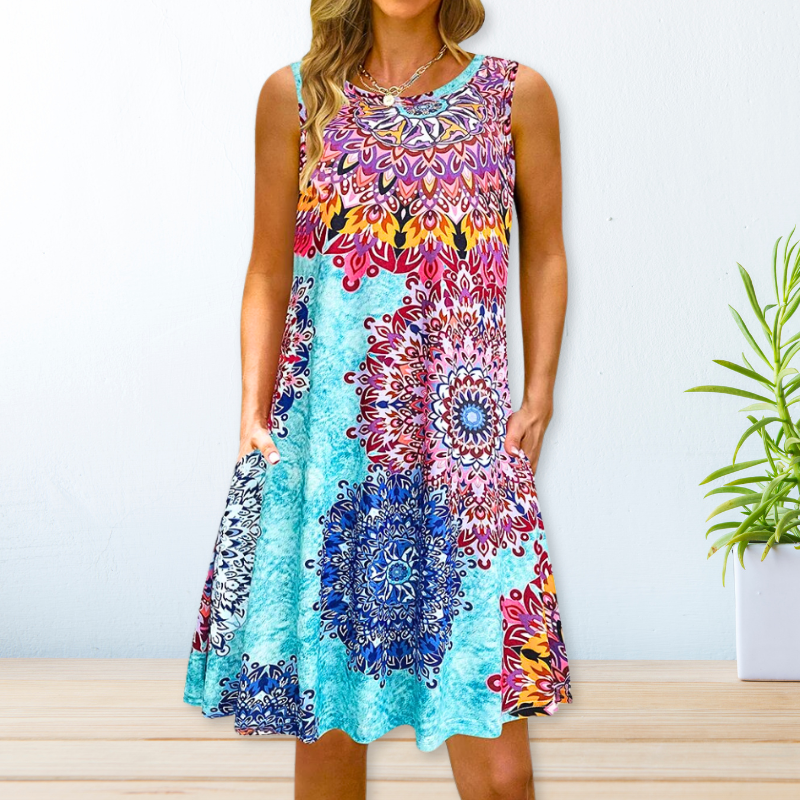 Bedrucktes Locker Kleid