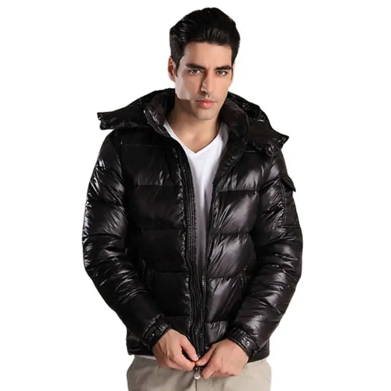 R&B - Glänzende Herren-Pufferjacke