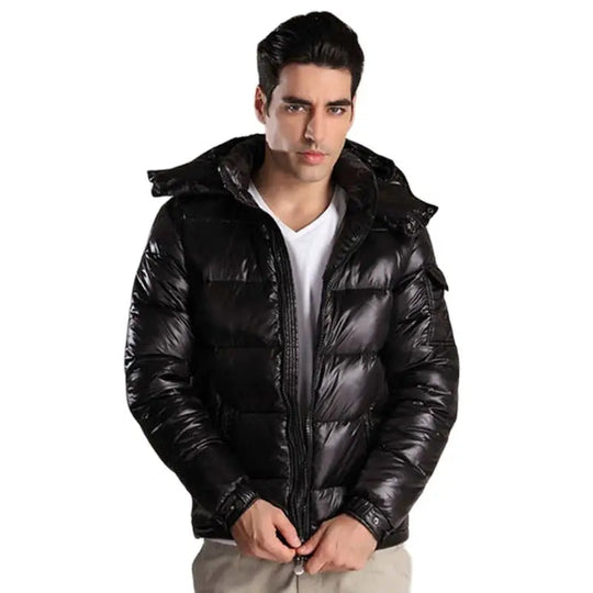 R&B - Glänzende Herren-Pufferjacke