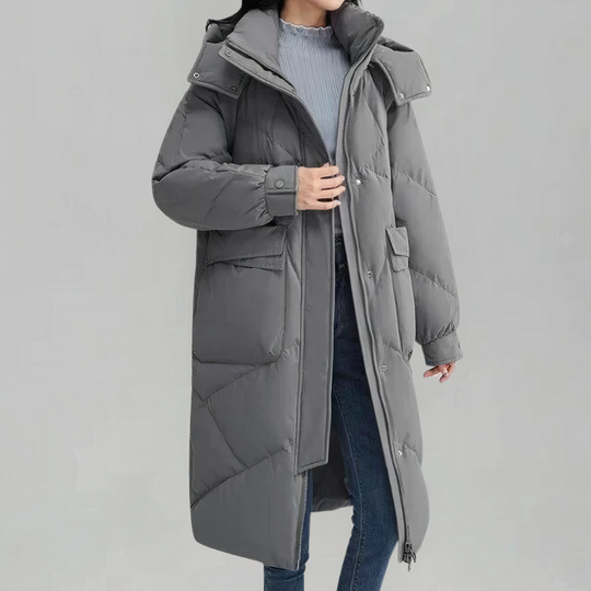 R&B | Lange Daunenjacke für Damen Chic