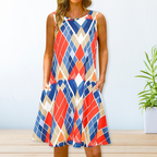 Bedrucktes Locker Kleid
