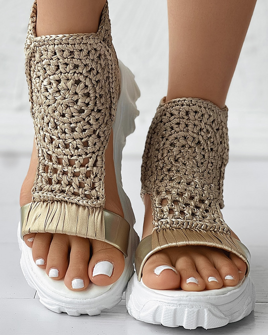 R&B | Gestrickte Elastische Sommersandalen