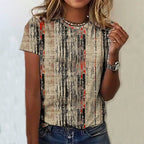 R&B | Casual Vintage Bedrucktes T-Shirt