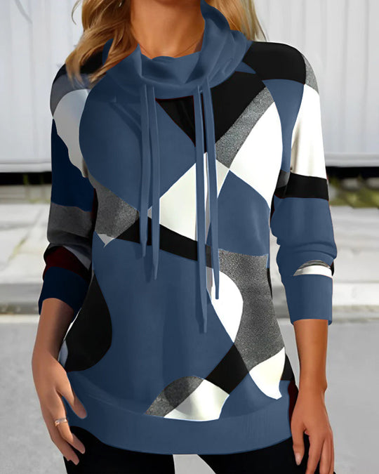 R&B | Stylischer Color Block Kapuzenpullover