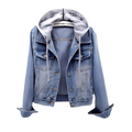 R&B | Stilvolles Jeansjacke mit Kapuze für Frauen