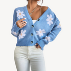 R&B | Floral Button-Front Cardigan für Frauen
