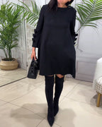 R&B | Knielanges Kleid mit Langen Ärmeln