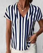 R&B | Sommerbluse In Einem Gestreiften Look