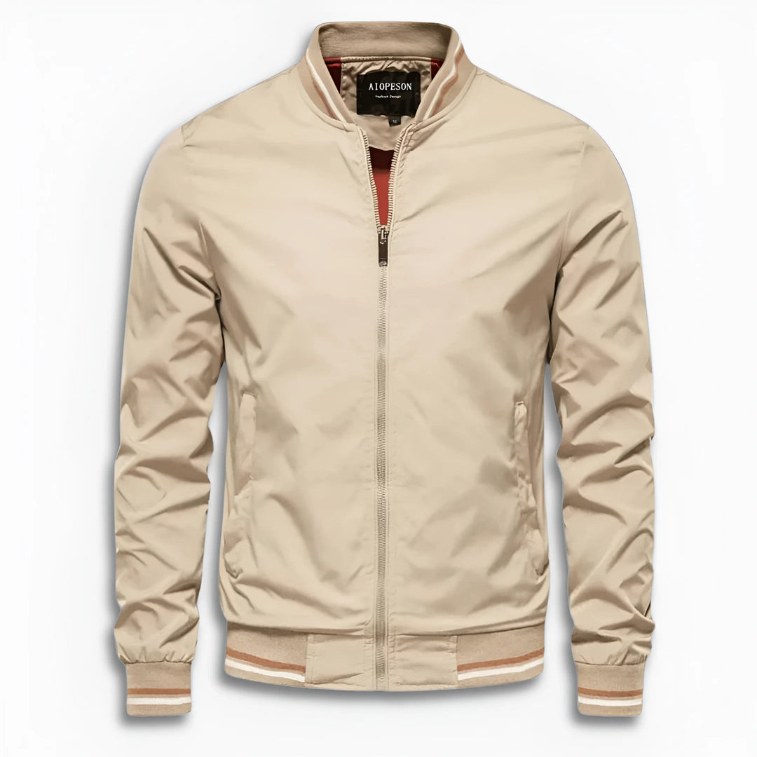 Herren Lässige Übergangsjacke mit Wasserabweisender Oberfläche & Stehkragen | R&B