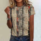 R&B | Casual Vintage Bedrucktes T-Shirt