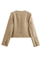 R&B | Figurbetonte Bouclé-jacke Dekorative Knöpfe Raffiniert und Modern