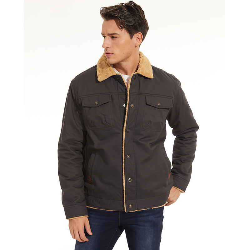 R&B | Winterjacke mit Sherpa-futter Wasserabweisend Warm und Robust