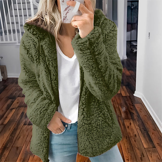 R&B | Lässige Teddy-Fleece-Hoodie-Jacke für Frauen