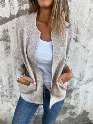 R&B | Trendiger Cardigan mit Reißverschluss Gemütlicher Look Modisch und Vielseitig
