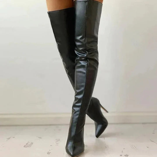 R&B | Bequeme Hochhackige Schuhe für Frauen Oberschenkel Hoch
