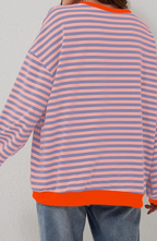 R&B | Oversized Gestreiftes Damen Sweatshirt
