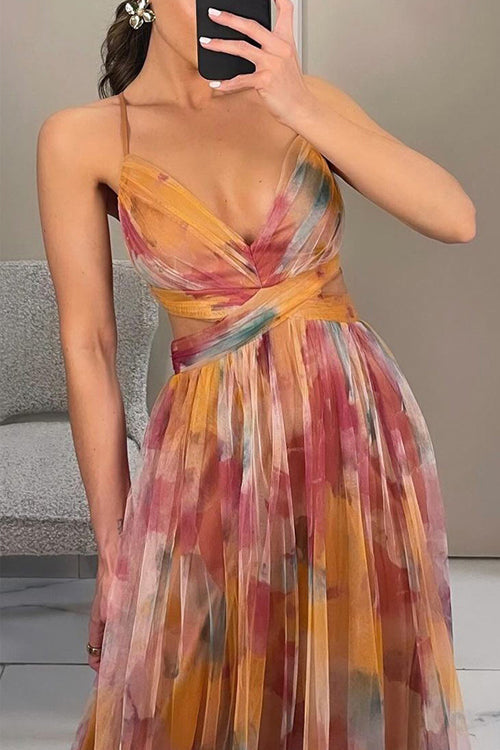 R&B | Enchant My Love Print Maxi Kleid