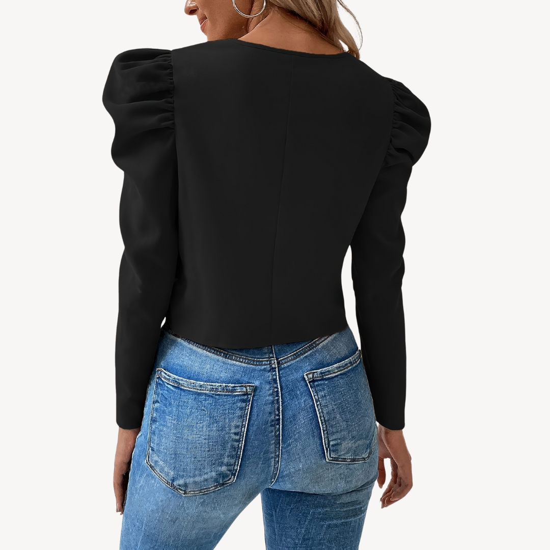 R&B | Puffärmel Zip-Up Jacke Frauen