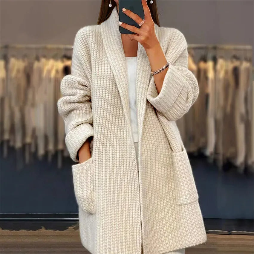 R&B | Jacke Weich Gestrickte Lange Jacke