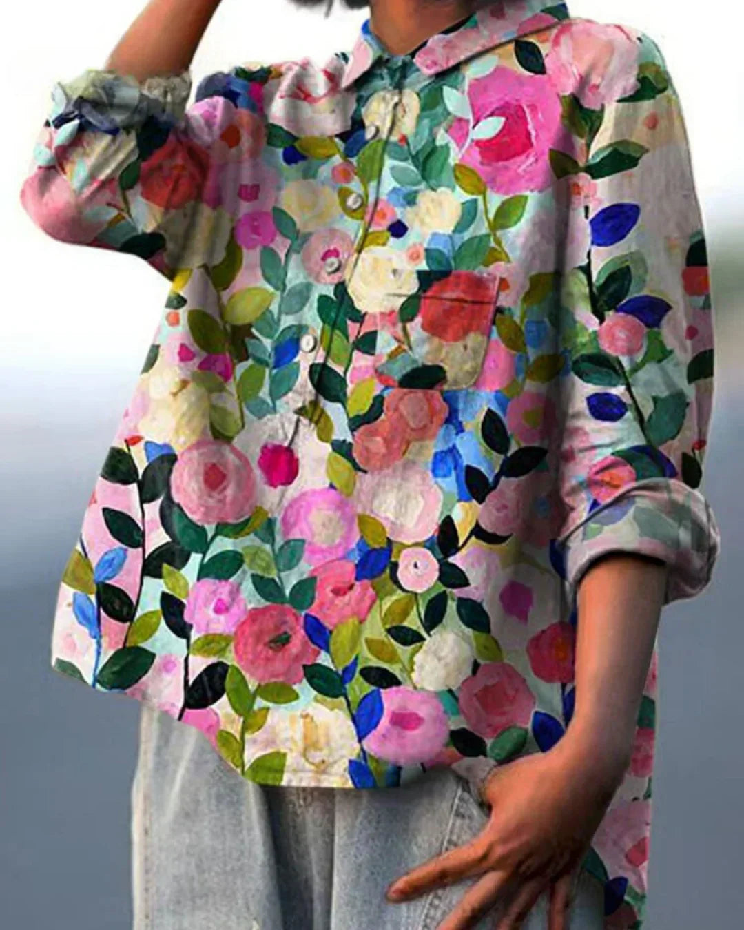 Bluse aus Baumwoll