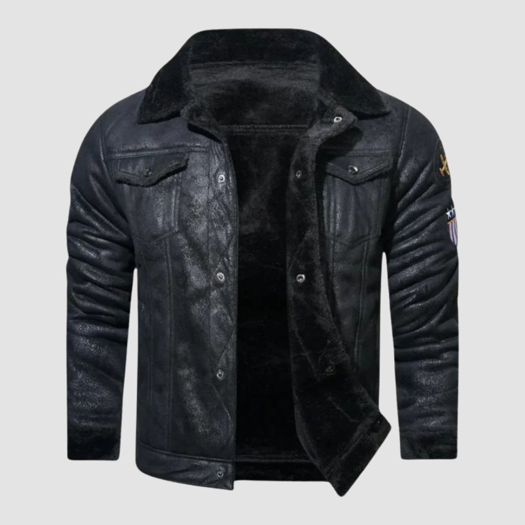 R&B | Winter Bomberjacke mit Fleece-Futter und Pilotenstil