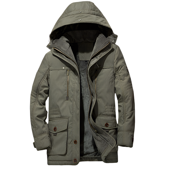 R&B | Warme, Dicke Jacke mit Kapuze für Männer